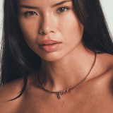 Rachelle Necklace in Gold Red - Raena Stones