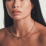 Rachelle Necklace in Gold Red - Raena Stones