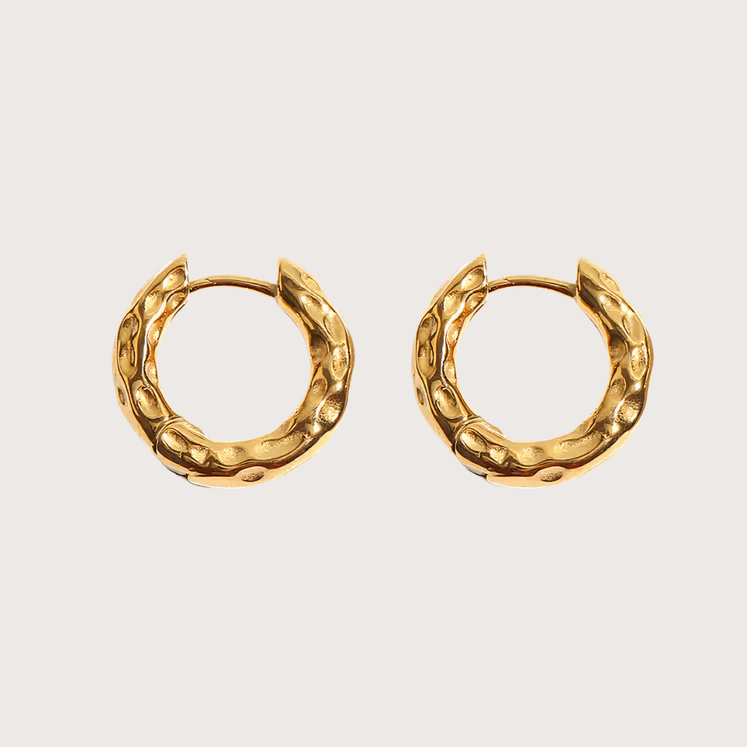 Hammered Huggies - Cadena Jewellery