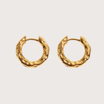Hammered Huggies - Cadena Jewellery