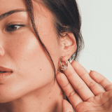 Luna Hoops in Gold White