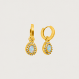 Bella Drop Earrings in Gold Opal