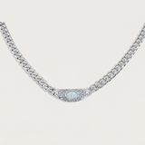 Bella Necklace in Silver Opal