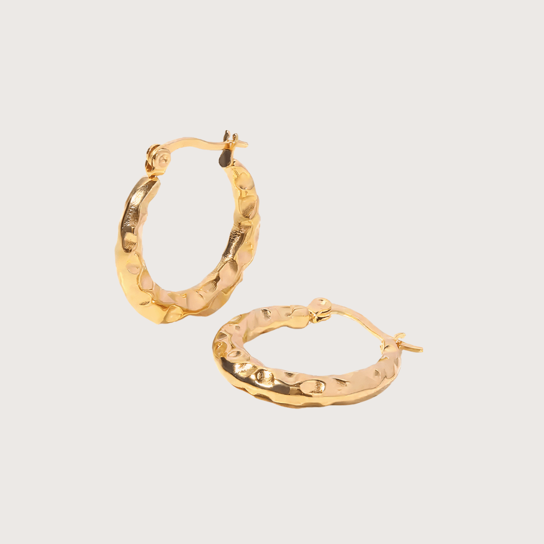 Hammered Hoops - Cadena Jewellery