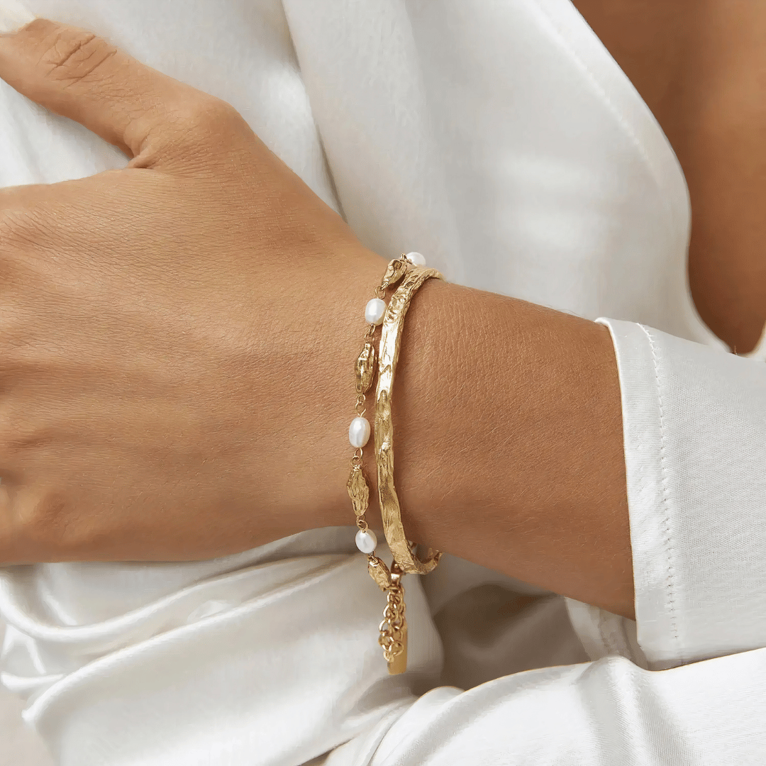 Hammered Bangle - Cadena Jewellery