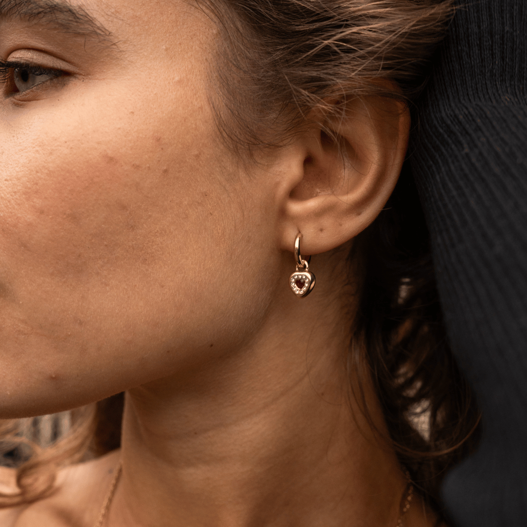 Bella Heart Drop Earrings - Cadena Jewellery