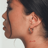 Luna Hoops in Gold Red
