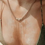 Bella Necklace in Gold Rose Quartz - Raena Stones