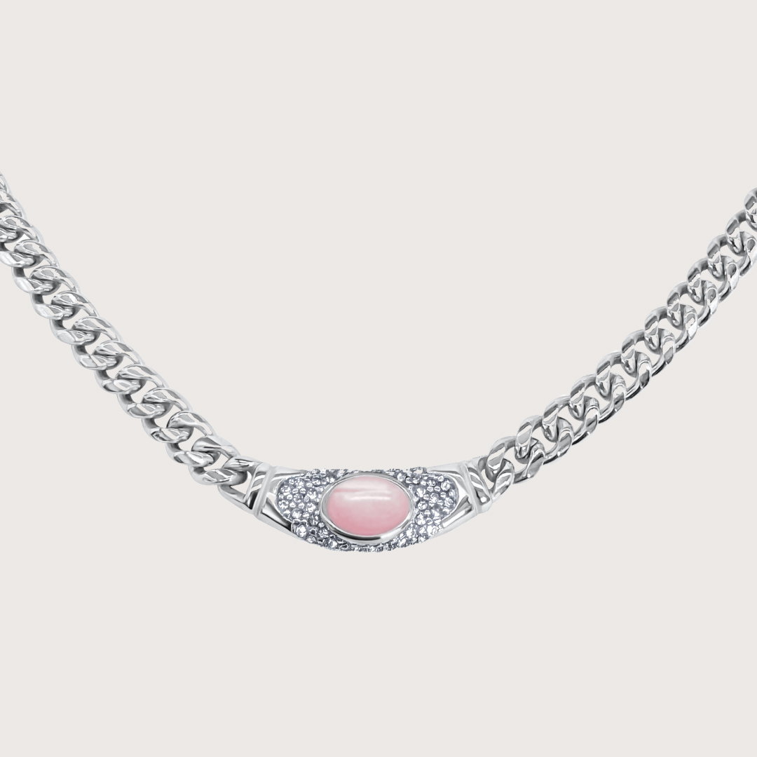 Bella Necklace Rose Quartz - Cadena Jewellery