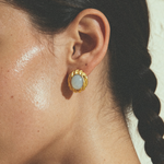 Celine Earrings in Gold - Raena Stones