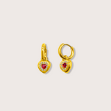 Bella Heart Drop Earrings - Cadena Jewellery