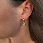 Bella Drop Earrings in Gold - Raena Stones