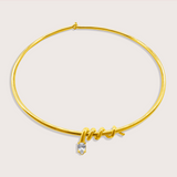 Rachelle Necklace in Gold White - Raena Stones