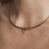 Rachelle Necklace in Gold White - Raena Stones