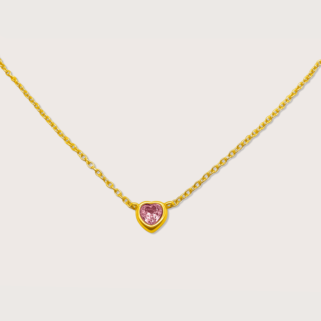 Medina Heart Necklace (Pink) - Cadena Jewellery