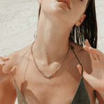 Bella Necklace in Gold Rose Quartz - Raena Stones