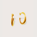 Aria Hoops in Red - Raena Stones