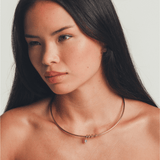 Rachelle Necklace in Gold White - Raena Stones