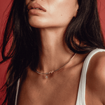 Rachelle Necklace in Gold White - Raena Stones