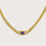 Bella Necklace in Gold Amethyst