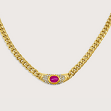 Bella Necklace in Gold Rose Ruby