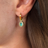 Bella Drop Earrings in Gold - Raena Stones