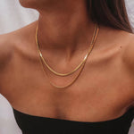 Herringbone & Rope Layered Necklace - Cadena Jewellery