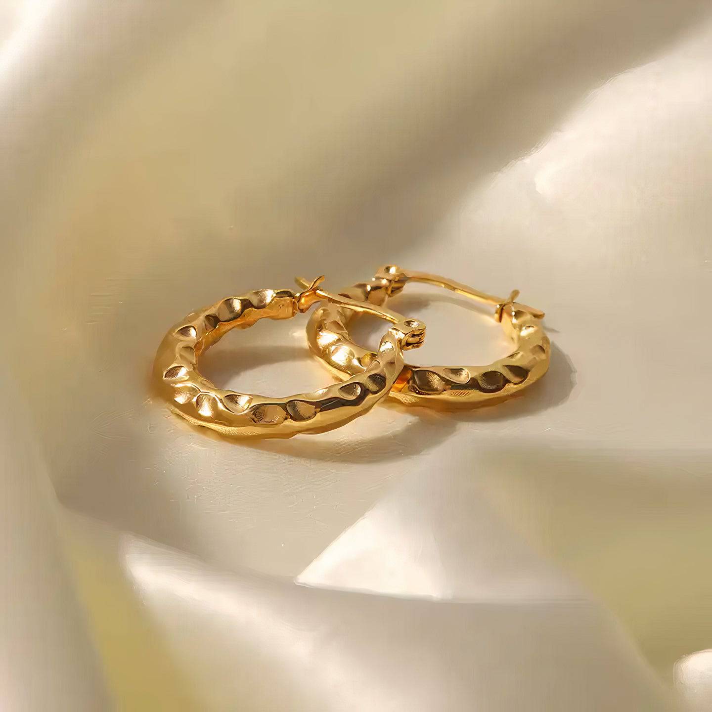 Hammered Hoops - Cadena Jewellery
