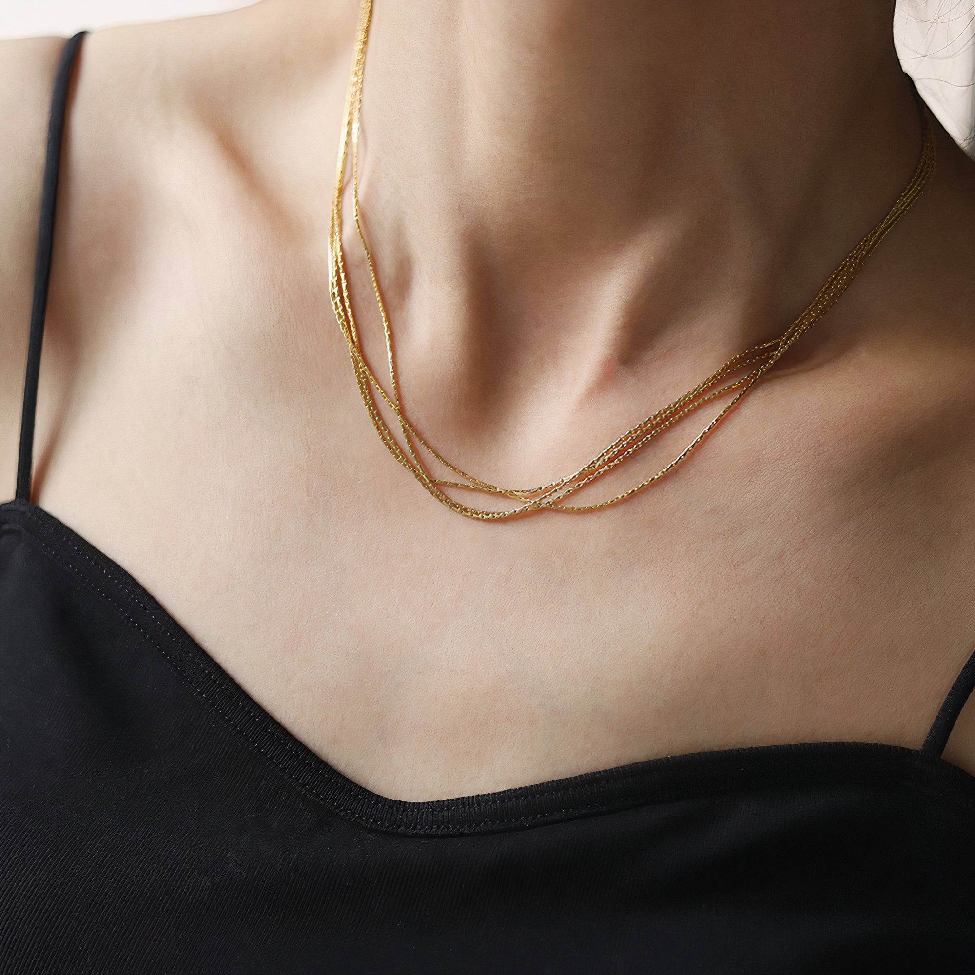 4 Layered Thread Necklace - Cadena Jewellery