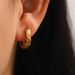 Hammered Huggies - Cadena Jewellery