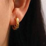 Hammered Huggies - Cadena Jewellery
