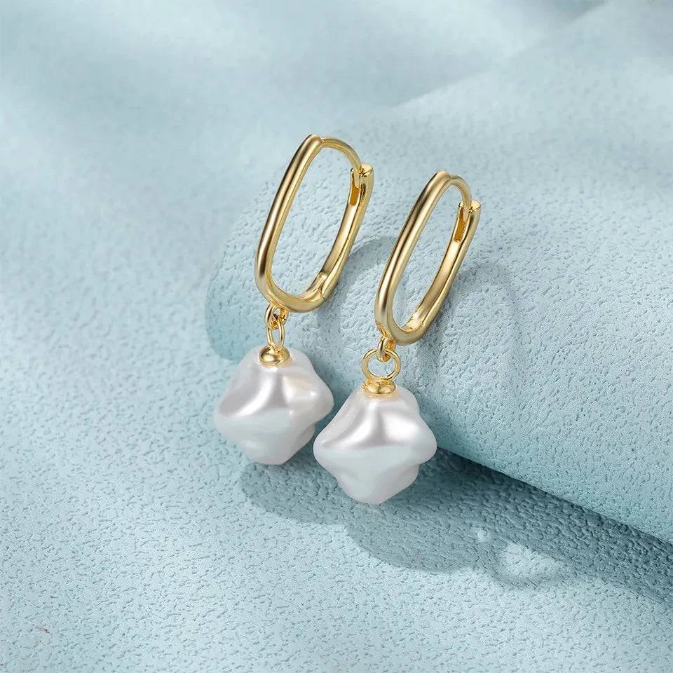 Hoop Pearl Earrings - Cadena Jewellery