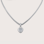 Heart Vintage Necklace in Silver - Raena Stones