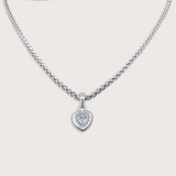 Heart Vintage Necklace in Silver - Raena Stones