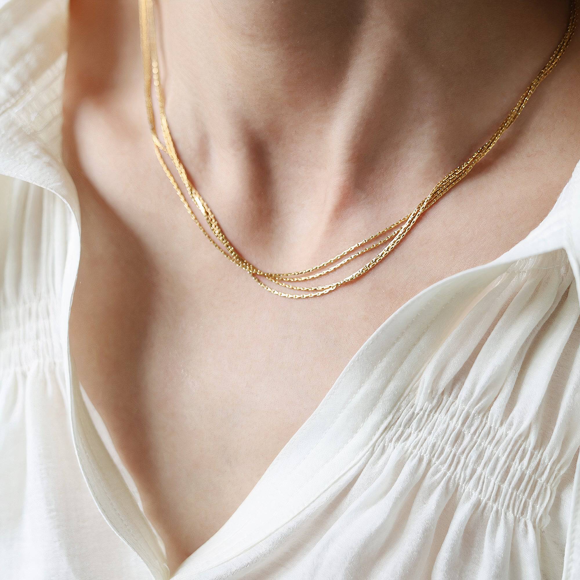 4 Layered Thread Necklace - Cadena Jewellery