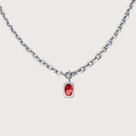 Zaria Necklace in Silver Red - Raena Stones