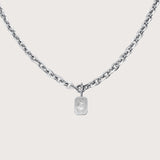 Zaria Necklace in Silver white - Raena Stones