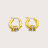 Luna Hoops in Gold White