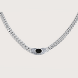 Bella Necklace in Silver Black