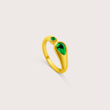 Sandia Ring in Gold Green