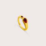 Sandia Ring in Gold Red