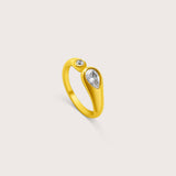Sandia Ring in Gold White