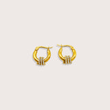 Luna Hoops in Gold White