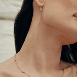 Heart Drop Earrings (Pink) - Cadena Jewellery