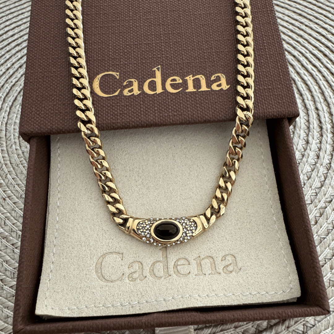 Bella Necklace Black - Cadena Jewellery