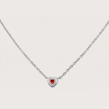 Medina Heart Necklace in Silver