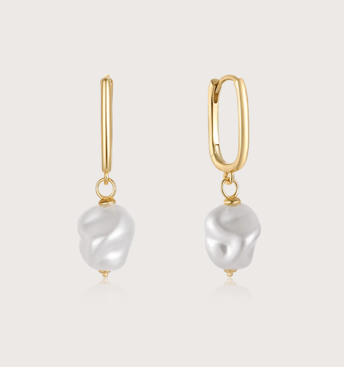 Hoop Pearl Earrings - Cadena Jewellery