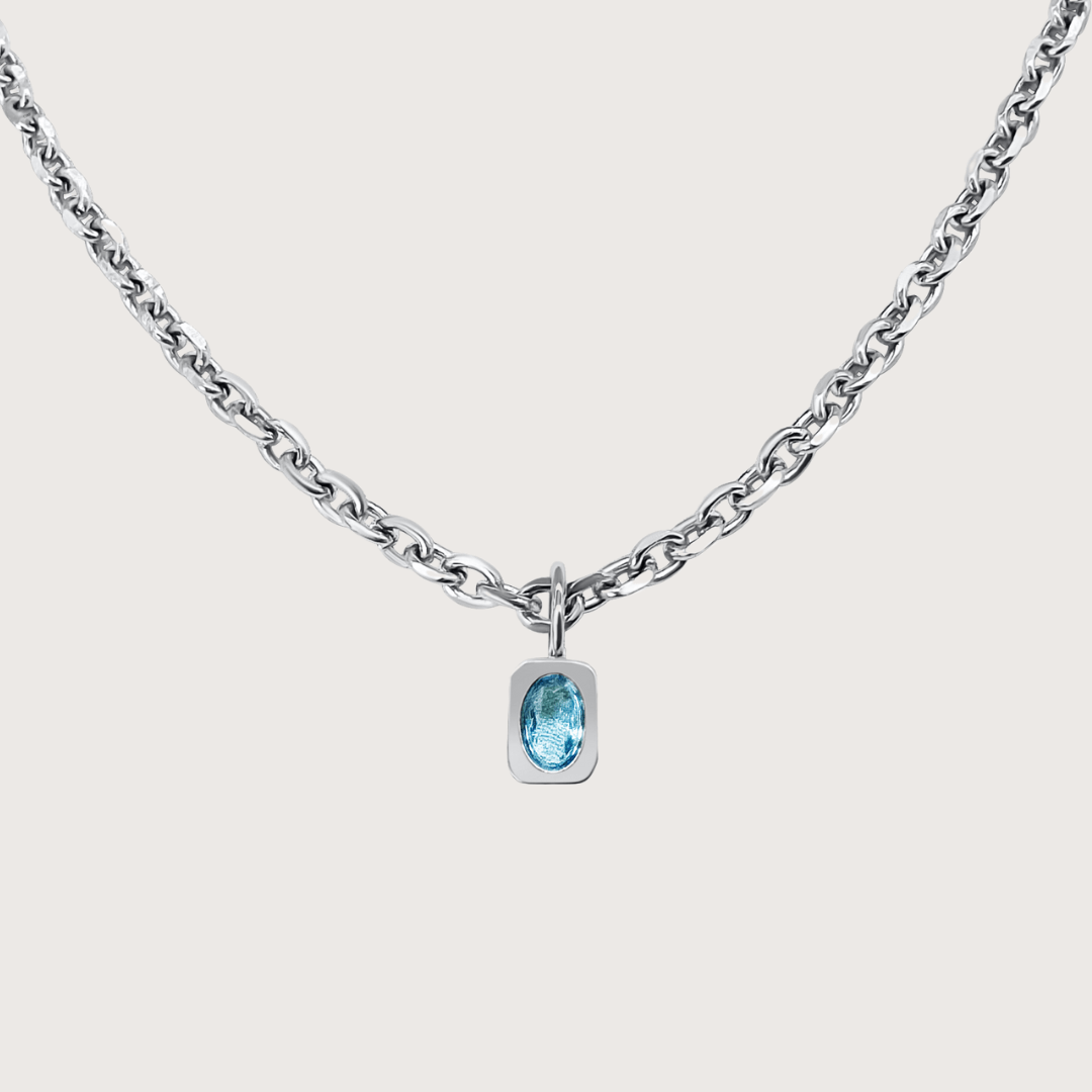 ‍Free Zaria Necklace in Silver - Raena Stones